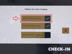 Check-In OHNE Reservierung